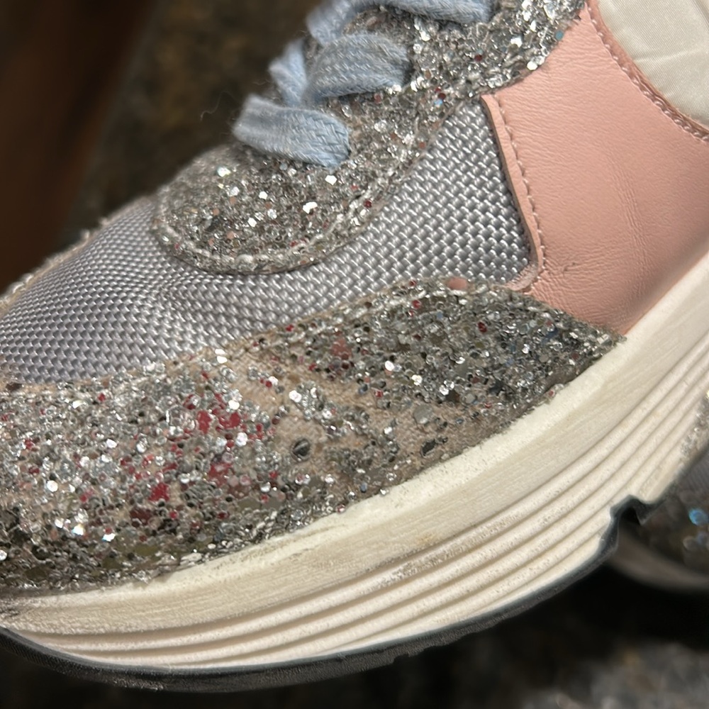 Golden Goose Silver Glitter and Pink Sneakers - Picture 15 of 15